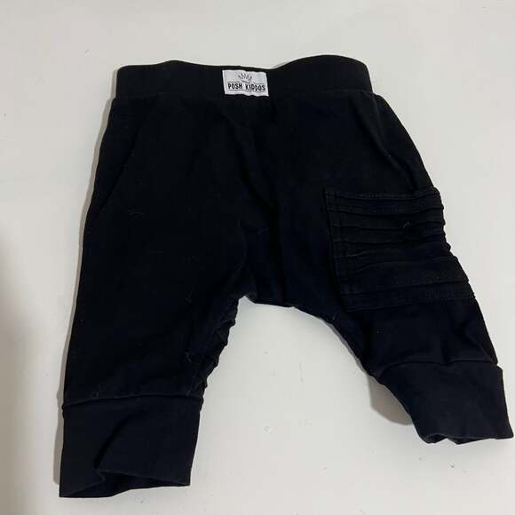 Posh Kiddos Black Biker Shorts Size 12 Months - Picture 4 of 5